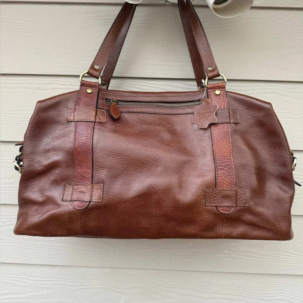 Anonimo Fiorentino Leather Travel Bag Brown Made In Italy